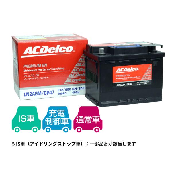 新品　ACDelco メンテナンスフリー バッテリー LN2/GP47 ACDelco LN2/GP47 メンテナンスフリーバッテリー
