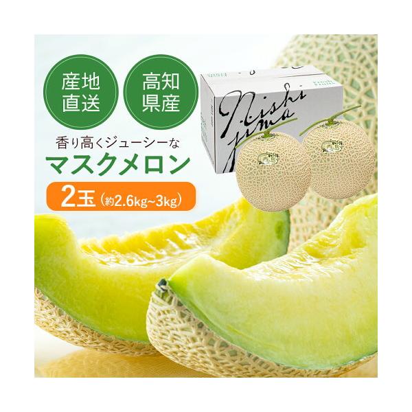 メ*2様 ご家庭用　高知特産　マスクメロン　6玉入り　約7.7㎏（箱込み） 高級 マスクメロン 2玉 約 3kg【 ご家庭用 】【 送料無料 】※但し