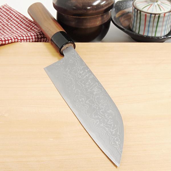 土佐　司　ダマスカス　切付　三徳　180mm 包丁　青紙　釣り　キャンプ　和包丁 土佐司ダマスカス切付三徳180mm 包丁青紙釣りキャンプ和包丁