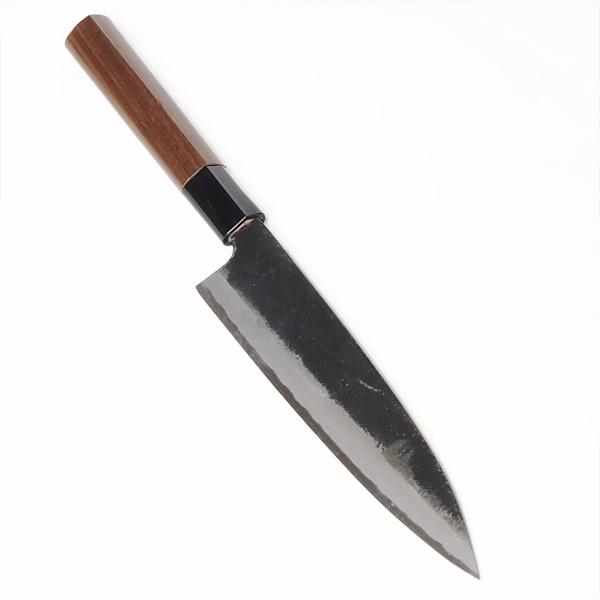 6924 出刃包丁 5寸 刃渡り150mm 刺身包丁 人工象牙黒三本巻八角柄 Amazon｜包丁 出刃 元兼「極上」鍛造黒打両刃出刃包丁150mm
