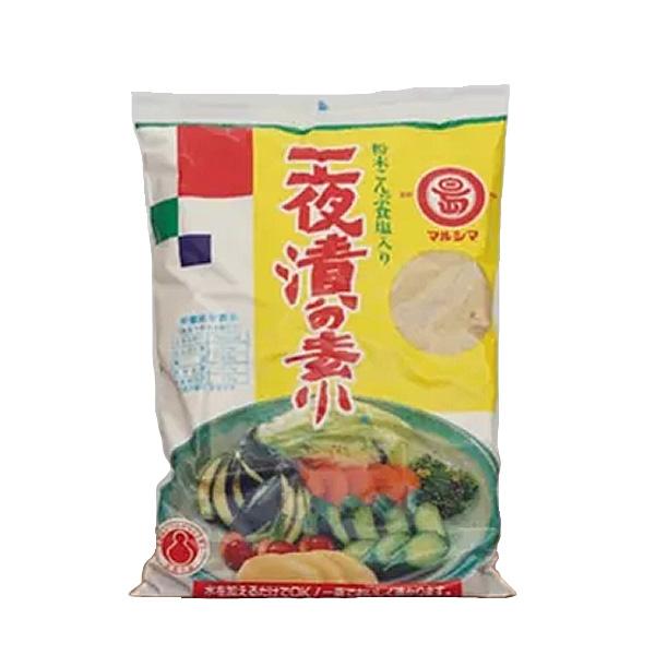 米ぬかに食塩、卵殻、昆布等を加えており、水を加えるだけですぐに漬けられます。【商品詳細】■名称：一夜漬けの素■内容量：450g■保存方法：高温多湿を避けて常温で保存してください。■メーカー：丸島醤油株式会社　　　　　　香川県小豆郡小豆島町神...