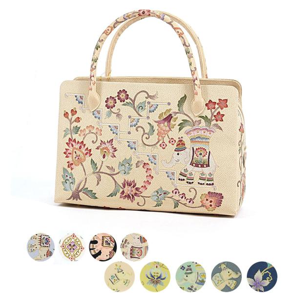 岡重謹製 利休バッグ お茶席バッグ 正絹友禅バッグ 女性用 お茶席