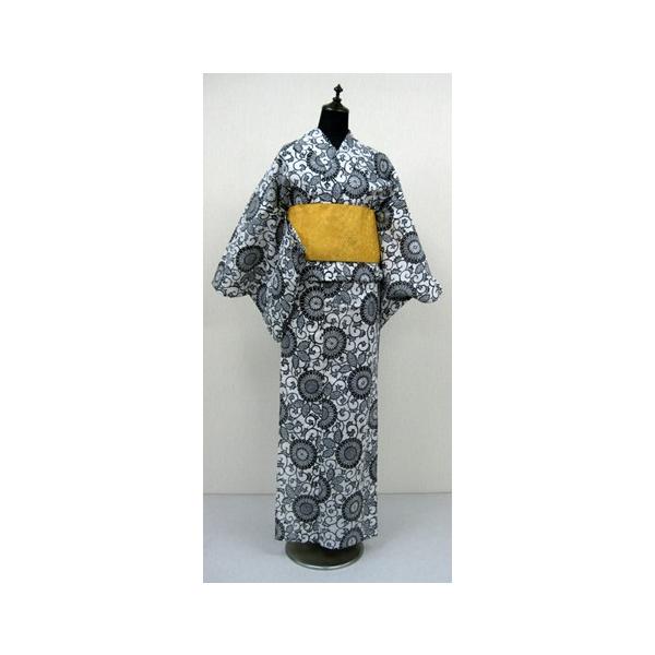 反物 浴衣 正絹 オーダーメイド レディース 涼仙小町 白菊唐草 横乱絽