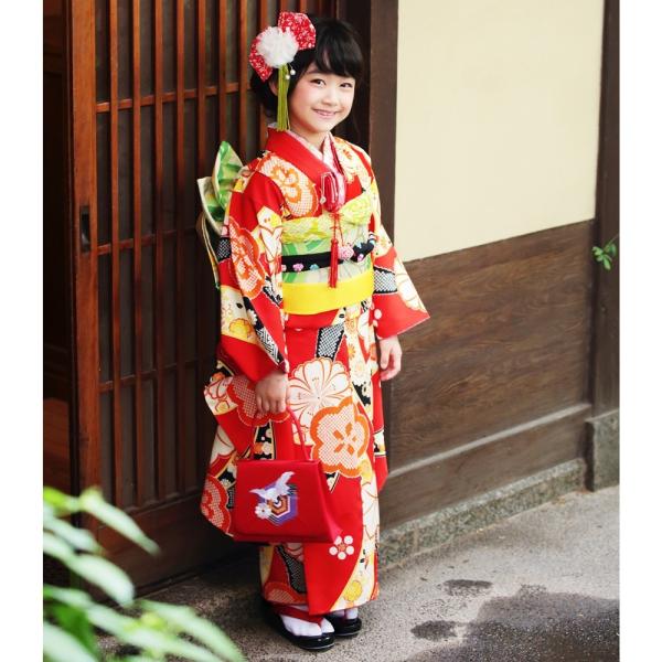 七五三 7歳 着物 正絹 七歳 七才 7才 7歳児用 女の子 単品 高級 子供