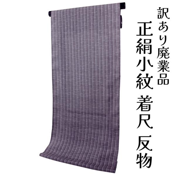 訳あり 正絹 小紋 着尺 反物 丹後ちりめん 杼和田紬 未仕立て品 きもの