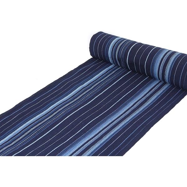 綿浴衣 反物 3本 まとめ売り リメイク材料 S-175 梅屋×丸久商店【注染 浴衣反物 綿絽】西洋蝶唐草 - モダン着物
