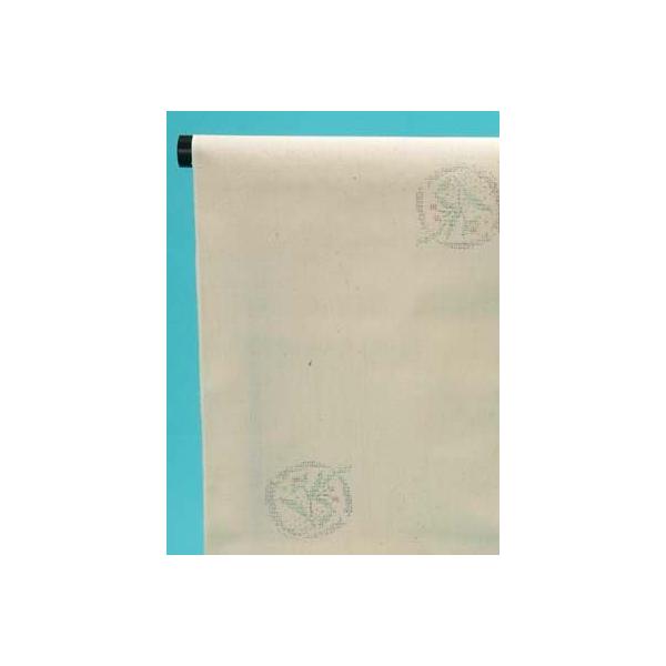 結城紬 反物正絹 淡いベージュ80亀甲 丸に草の実 奥順株 謹製 たんも