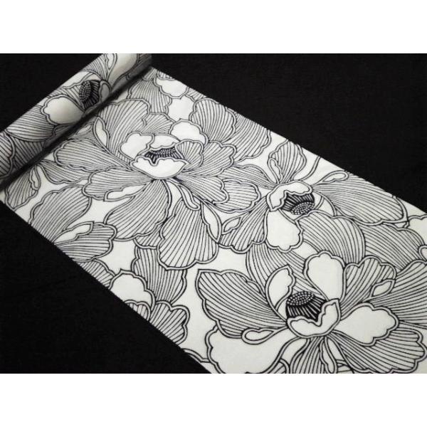 注染浴衣反物白地に濃紺の濃淡花芙蓉ふようおすすめ白紺ゆかた本染めtel確認 Buyee 日本代购平台 产品购物网站大全 Buyee一站式代购