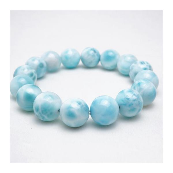 ＊天然石　ラリマー　ブレスレット　13mm＊ ラリマー ブレスレット 13mm 一点物 111-10145 : 天然石