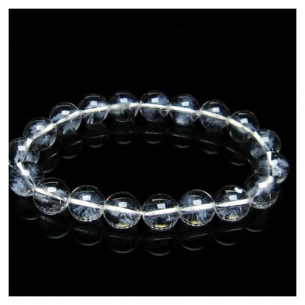 水晶 ブレスレット レーザー彫刻入り 10mm 一点物 メール便送料無料 [M