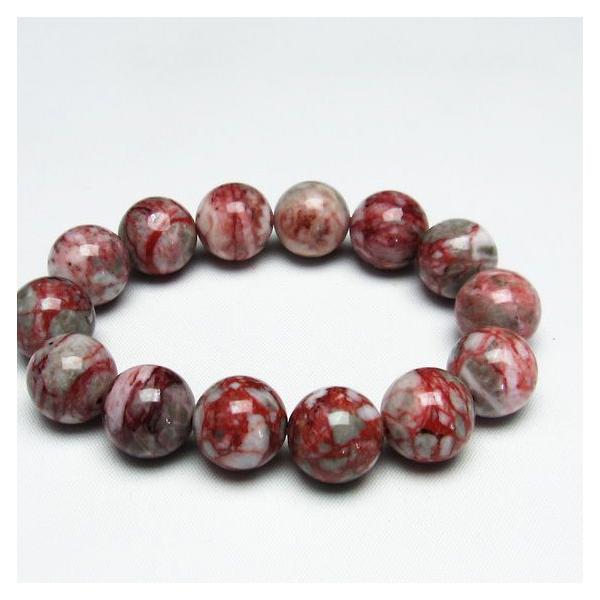 シナバーインクォーツ ブレスレット 15mm 一点物 111-14956 : 天然石