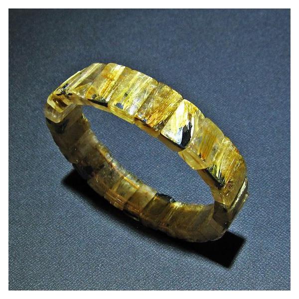 タイチンルチル ゴールドルチル バングル 送料無料 一点物 111-16861