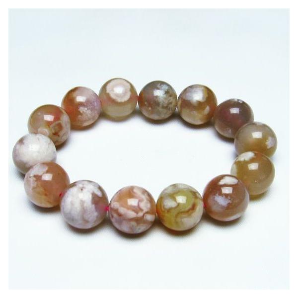 高品質　チェリーブロッサムアゲート　桜瑪瑙花形　ブレスレット 可愛い桜の花びら！☆人気のレアストーン☆桜模様の内包物