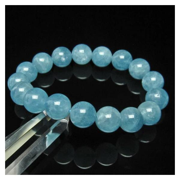 アクアマリン ブレスレット 12mm アクアマリン ブレスレット Aquamarine 12mm 一点物 111-2510 : 天然石