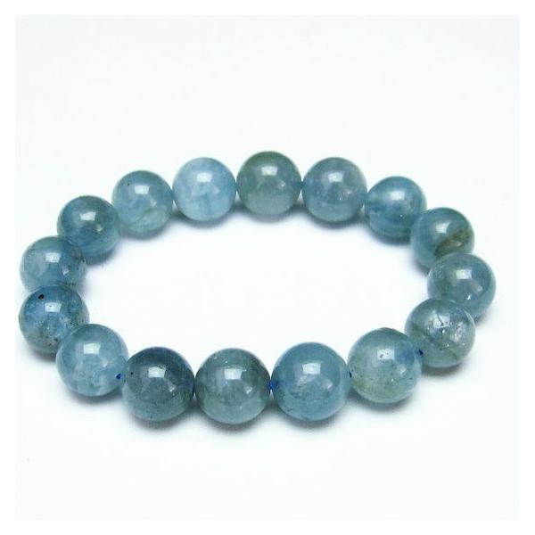 アクアマリンブレスレット アクアマリン ブレスレット 13mm 送料無料 一点物 111-26905 : 天然石