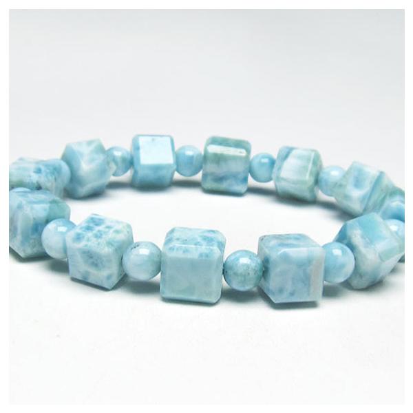 ラリマー ブレスレット 7mm 一点物 送料無料 111-34425 : 天然石