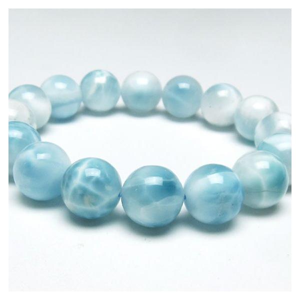 ラリマー天然石ブレスレット ラリマー ブレスレット 14mm 一点物 [送料無料] 111-38084 : 天然石