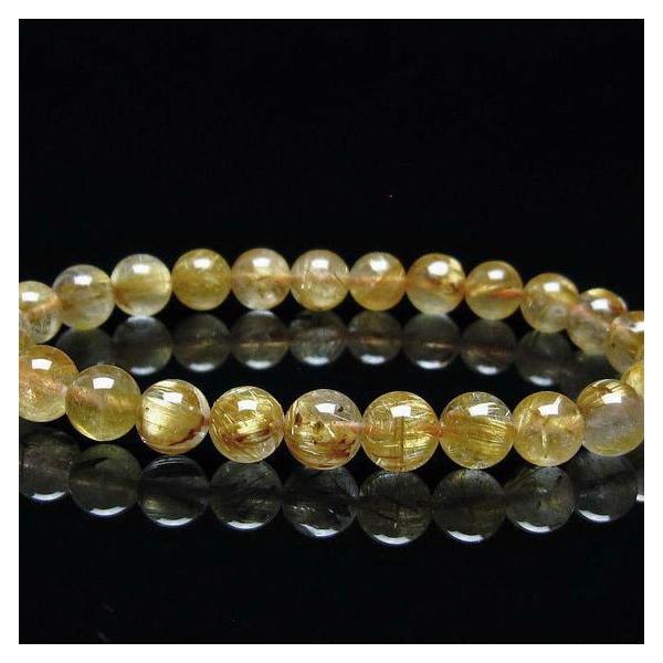 タイチンルチルクォーツ ブレスレット 7mm ルチルクォーツ ブレス 一点