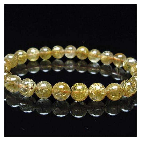 タイチンルチルクォーツ ブレスレット 7mm ルチルクォーツ ブレス 一点