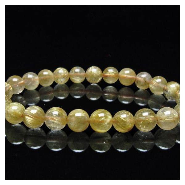 タイチンルチルクォーツ ブレスレット 7mm ルチルクォーツ ブレス 一点