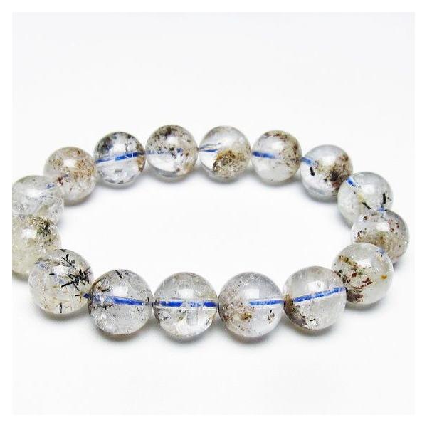 ガーデンファントムクォーツ ブレスレット トルマリン入り 14mm 一点物