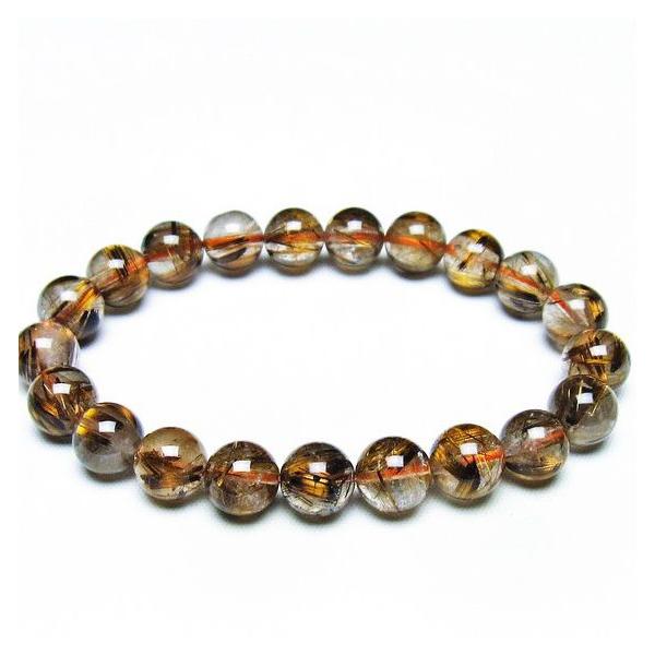 最終価格タイチンルチルクォーツブレスレット約12mm玉内周約16.5cm 高品質+】タイチンルチルクォーツ 12mm～12.5mm玉 ブレスレット(型番