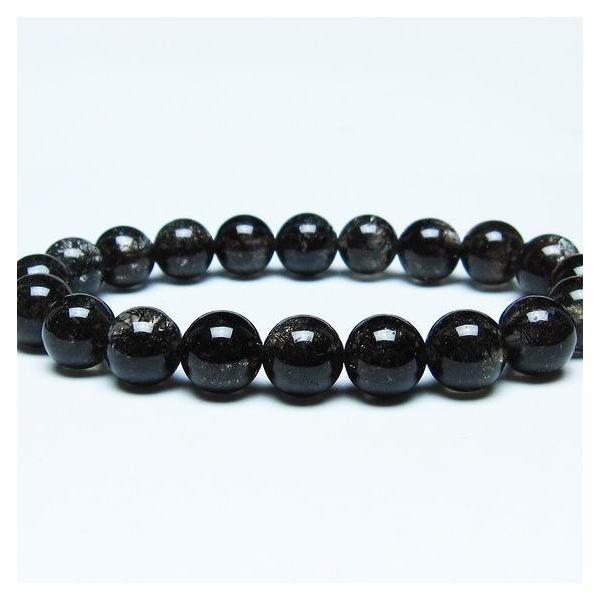 ブラックルチルクォーツ ブレスレット 10mm ブラックトルマリン トル