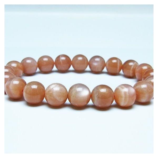 オレンジムーンストーン ブレスレット 11mm 一点物 メール便可 [M便 1