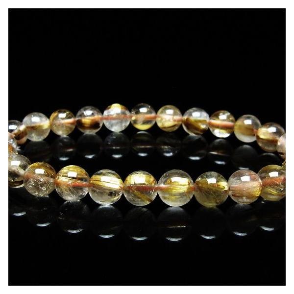 ルチルクォーツ ブレスレット 7mm タイチンルチルクォーツ