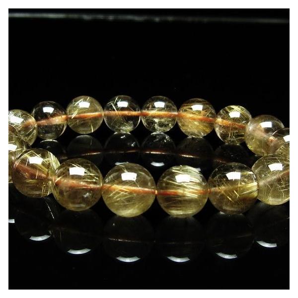 ルチルクォーツ ブレスレット 11mm タイチンルチルクォーツ
