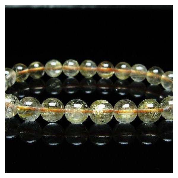 ビクトリータイタンルチル ブレスレット ルチルクォーツ ブレスレット 7mm タイチンルチルクォーツ