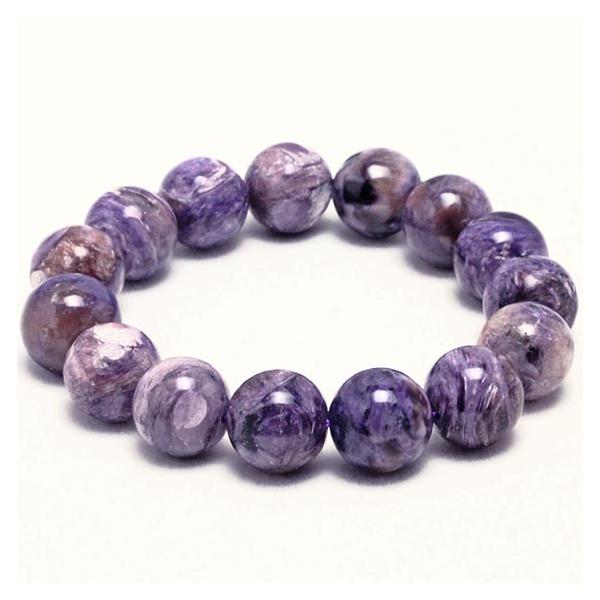 チャロアイトのブレスレット 17cm チャロアイト ブレスレット 14mm 一点物 111-8207 : 天然石