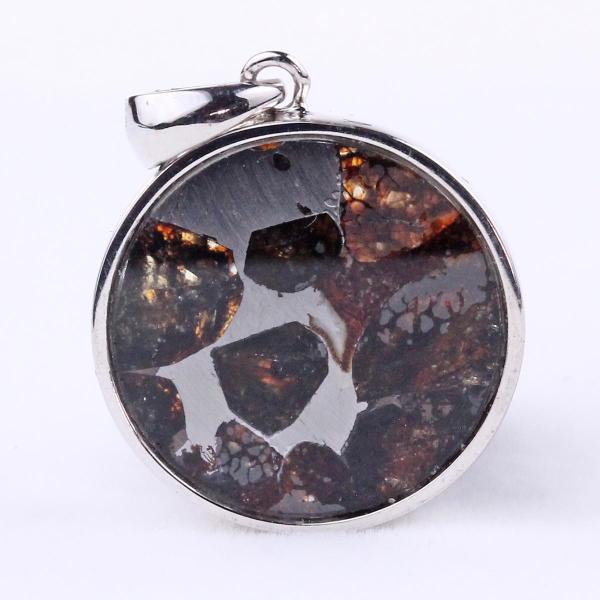 パラサイト隕石 ペンダント ペリドット カンラン石 一点物 送料無料