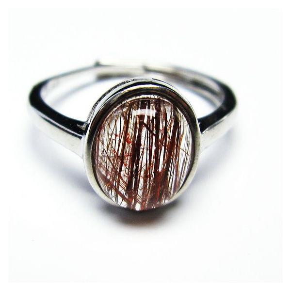 キャッツアイルチルクォーツ 指輪 リング 15号 フリーサイズ 調整可能