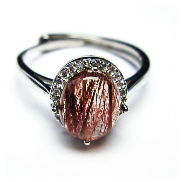 ルチルの指輪たん！綺麗！フリーサイズ！ Op.16 ルチルクォーツ サージカルステンレスフリーサイズリング