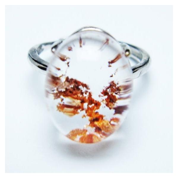 ガーデンクォーツ 指輪 ガーデン水晶 リング フリーサイズ 14号 一点物