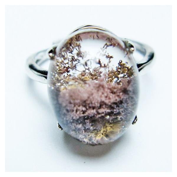 ガーデンクォーツ 指輪 ガーデン水晶 リング フリーサイズ 14号 一点物