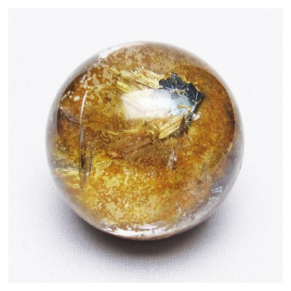 タイチンルチルクォーツ 水晶 丸玉 スフィア 43mm 一点物 送料無料 141