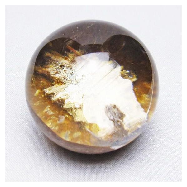 天然石 タイチン ルチルクォーツ スフィア 2 結晶 原石 水晶