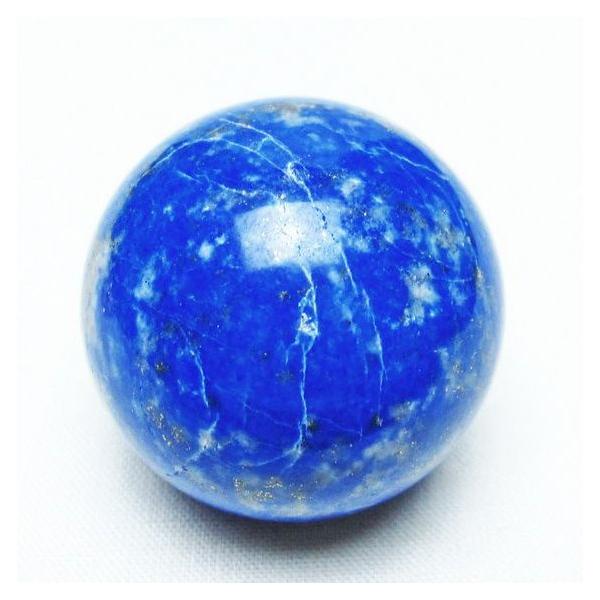 ラピスラズリ 丸玉 35mm スフィア 原石 置物 一点物 141-5392 : 天然石