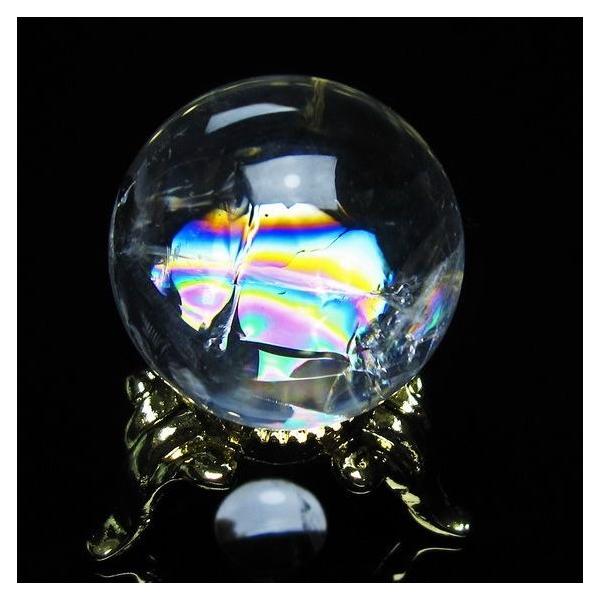アイリスクォーツ 水晶 丸玉 虹入り 25mm スフィア 置物 水晶玉 一点物
