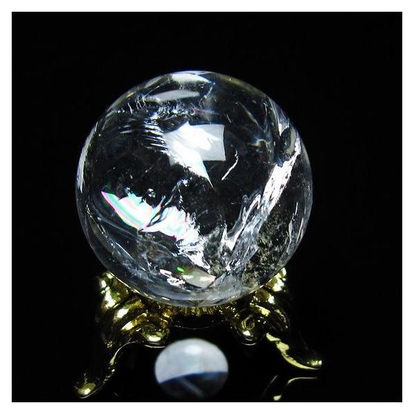 アイリスクォーツ 水晶 丸玉 虹入り 26mm スフィア 置物 水晶玉 一点物