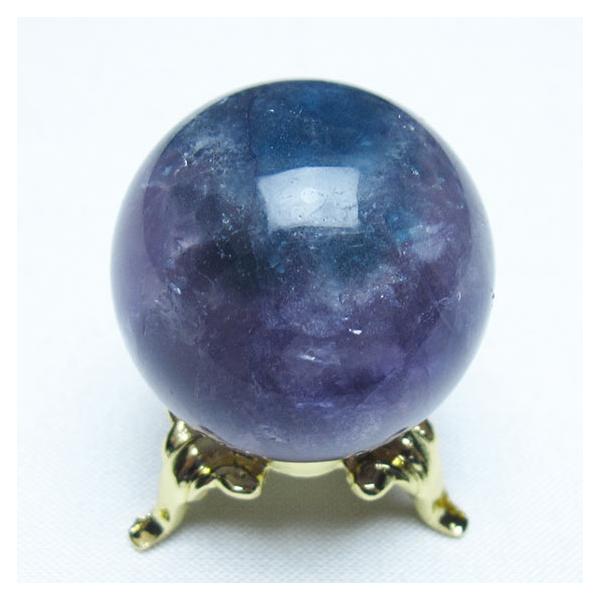 Kdash】天然石フローライトのスフィア 丸玉 置物NO.103107 Kdash