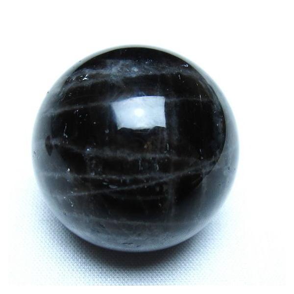 モリオン 黒水晶 丸玉 34mm スフィア 置物 原石 141-7343 : 天然石