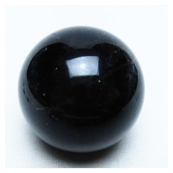 モリオン 丸玉 36mm 黒水晶 スフィア 置物 一点物 141-8062 : 天然石
