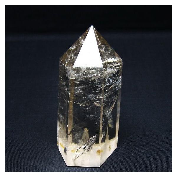 スモーキークォーツ 六角柱 煙水晶 ポイント 置物 一点物 142-10021