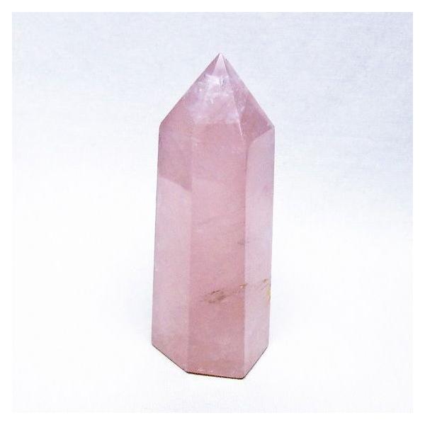 ローズクォーツ 六角柱 ポイント 置物 一点物 142-10363 : 天然石