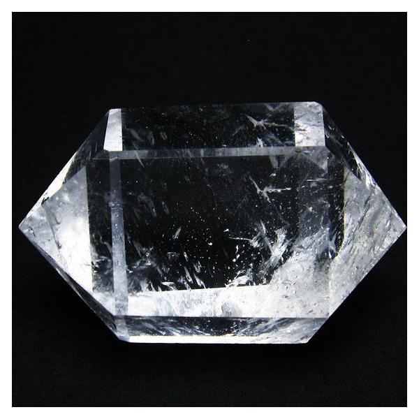 水晶 六角柱 ダブルポイント 原石 ポイント 一点物 142-7968 : 天然石