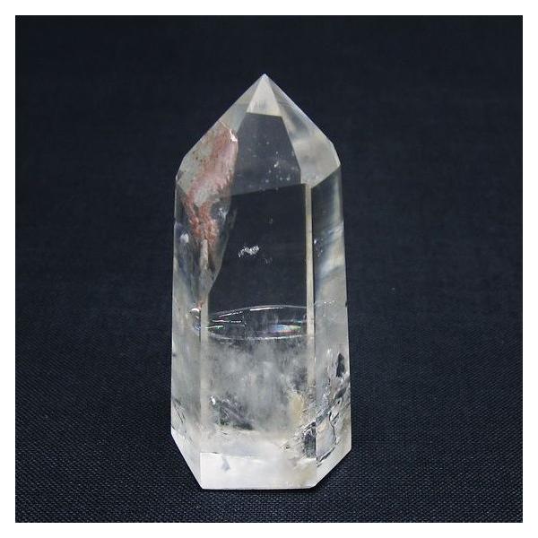 水晶 六角柱 虹入り ポイント 天然石 原石 パワーストーン 水晶 六角柱 ポイント 置物 原石 虹入り 一点物 142-9451 : 天然石