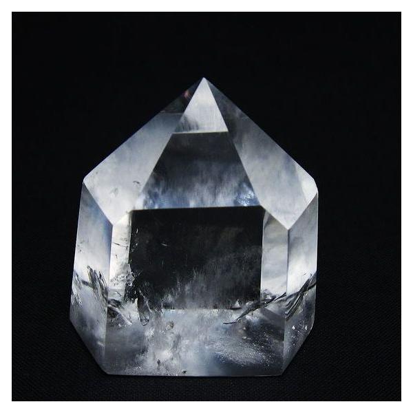 水晶ポイント　原石　虹入り 虹入り 水晶ポイント (六角柱) 30グラム-40グラム 超透明 手ごろ